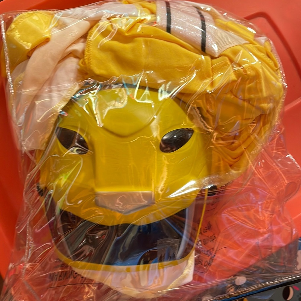 Yellow power ranger costume L